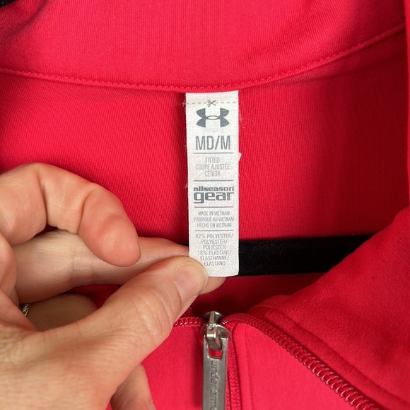 Under Armour Hot Pink Zip Up Top Size M - Picture 3 of 3